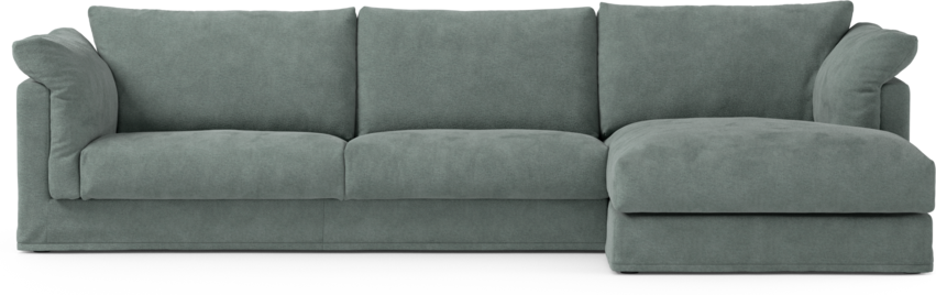 Cherrie Klädsel - Klädsel till 3-sits med schäslong höger - Blå