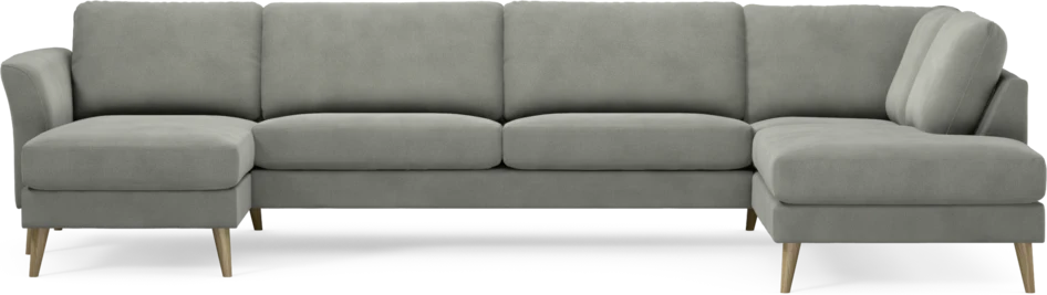 Bridge - 3-sits soffa med schäslong vänster och divan höger - Grå