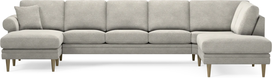 Eden - 3-sits soffa med schäslong vänster och divan höger - Grå