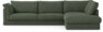 Cherrie Klädsel -  3-sits soffa med divan höger - Grön