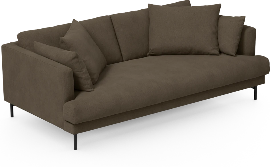 Harper - 3-sits soffa, hel dyna - Brun
