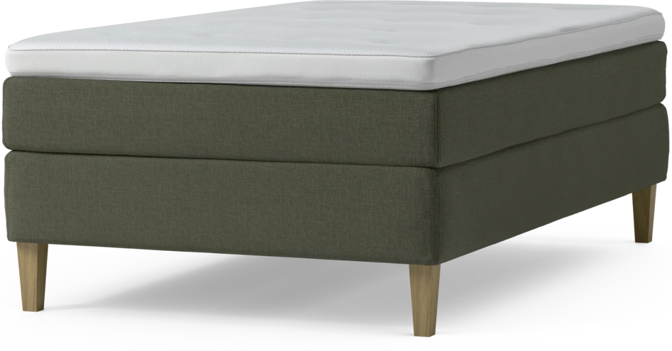 Delux Sense - Kontinentalsäng, enkelsäng 120 cm med bäddmadrass och sängben