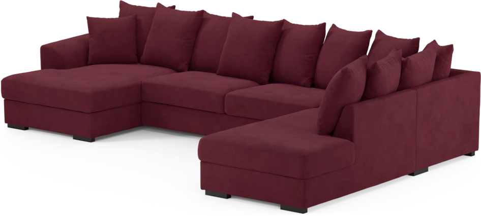 Town - 3-sits soffa med divan höger och schäslong vänster - Röd