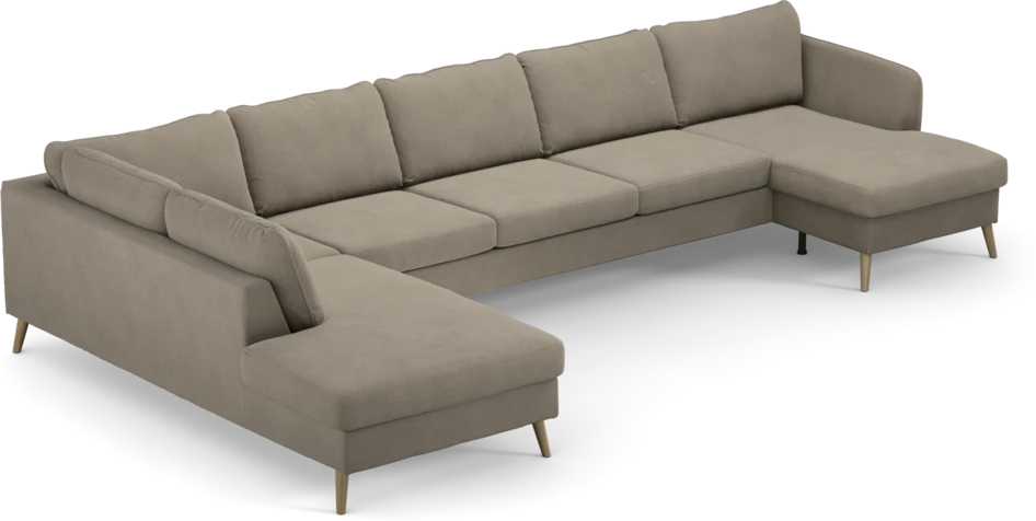 County - 4-sits soffa med divan vänster och schäslong höger - Beige