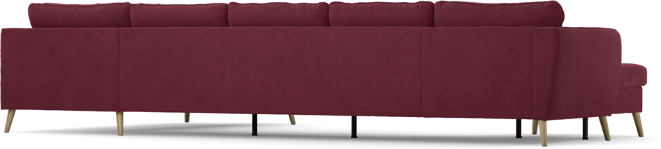 County - 4-sits soffa med schäslong vänster och divan höger - Röd