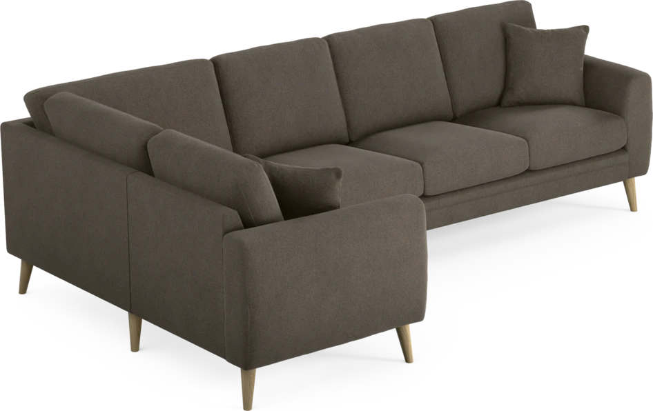 Eden - Hörnsoffa, 1+3-sits - Brun
