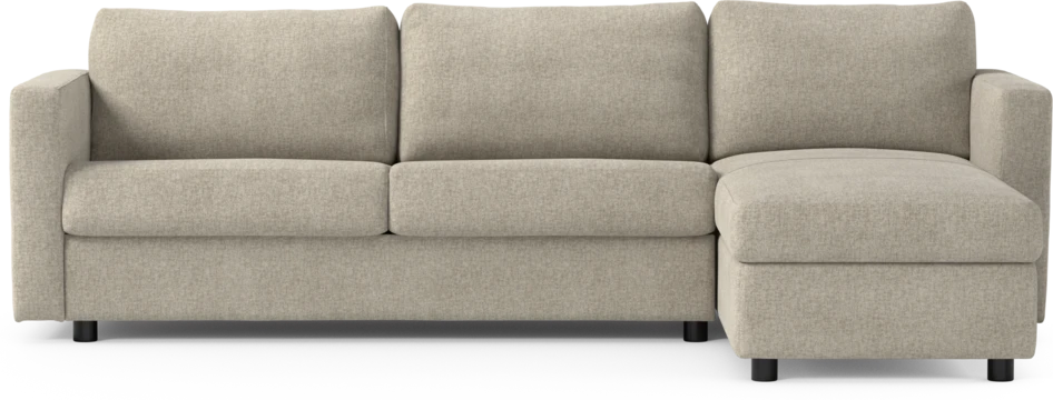 Lindö - Bäddsoffa 2,5-sits med schäslong, vändbar - Beige