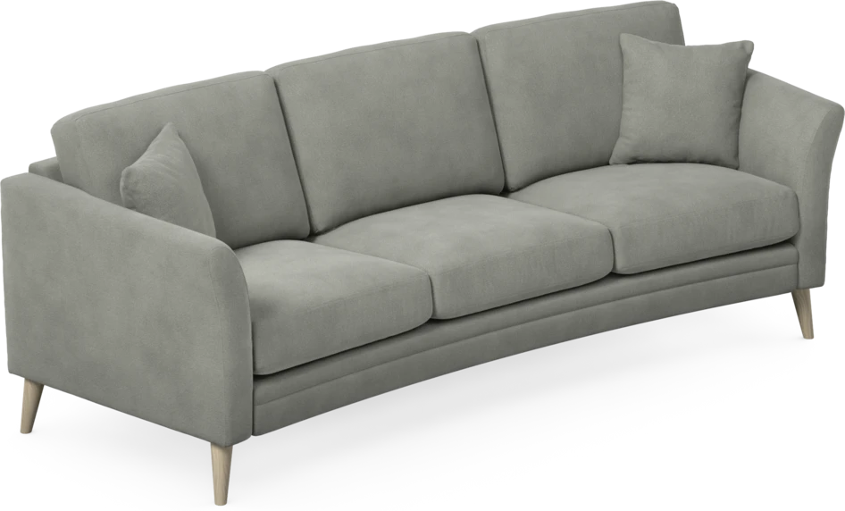 Eden - 3-sits soffa svängd - Grå