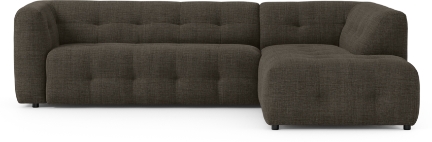 Bella - 3-sits soffa med divan höger - Brun