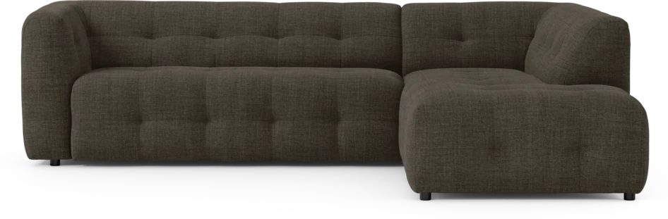 Bella - 3-sits soffa med divan höger - Brun