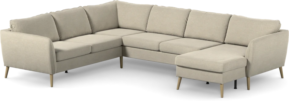 County - Hörnsoffa, 2+3-sits med schäslong höger - Beige