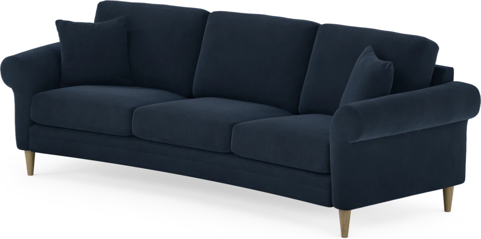 Eden - 3-sits soffa svängd - Blå