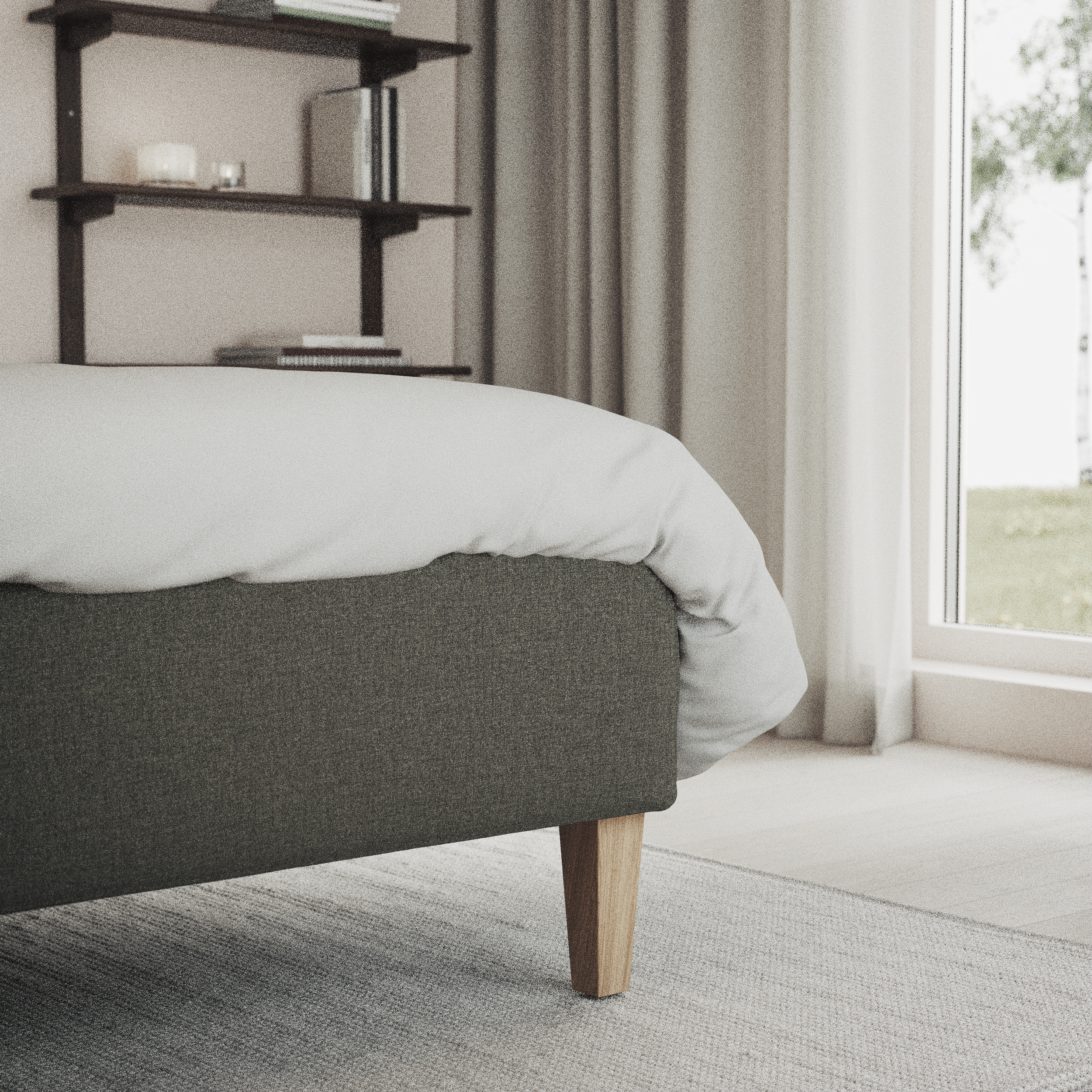 Delux Exclusive - Kontinentalsäng, enkelsäng 120 cm med bäddmadrass och sängben - inspiration