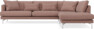 Harper - 3-sits soffa med divan höger - Rosa