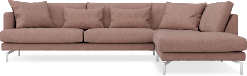 Harper - 3-sits soffa med divan höger - Rosa