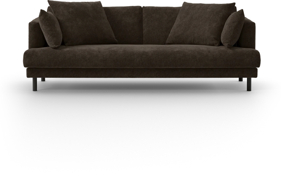Harper - 3-sits soffa, hel dyna - Brun