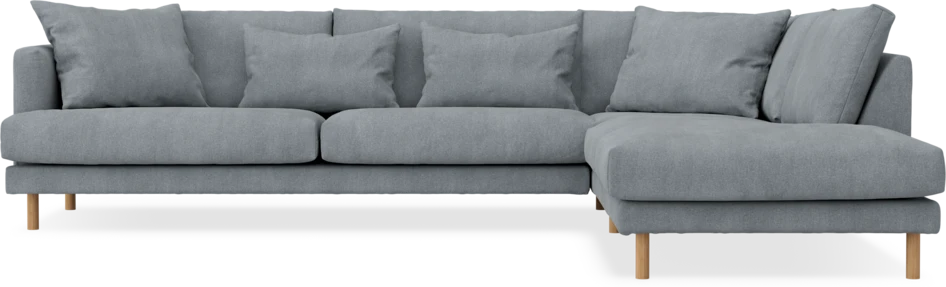 Harper - 3-sits soffa med divan höger - Grå