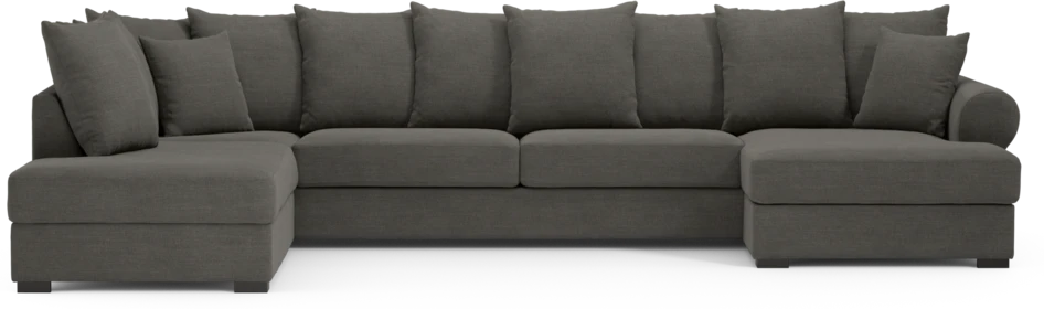 Town - 3-sits soffa med divan vänster och schäslong höger - Grå