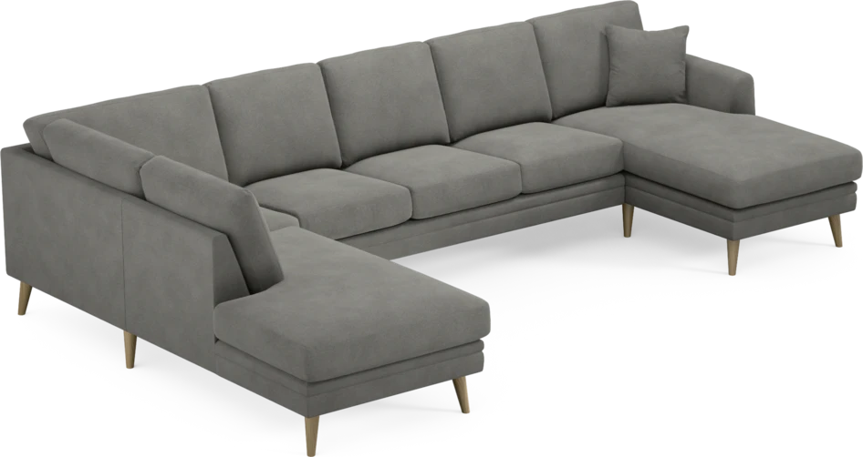 Eden - 3-sits soffa med divan vänster och schäslong höger - Grå