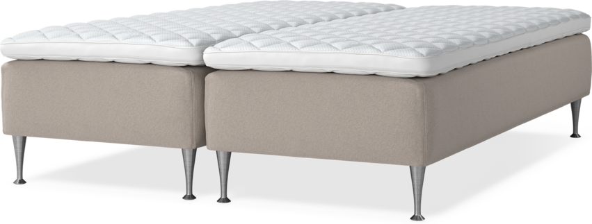 Delux Sense - Ramsäng, dubbelsäng med bäddmadrass - Beige