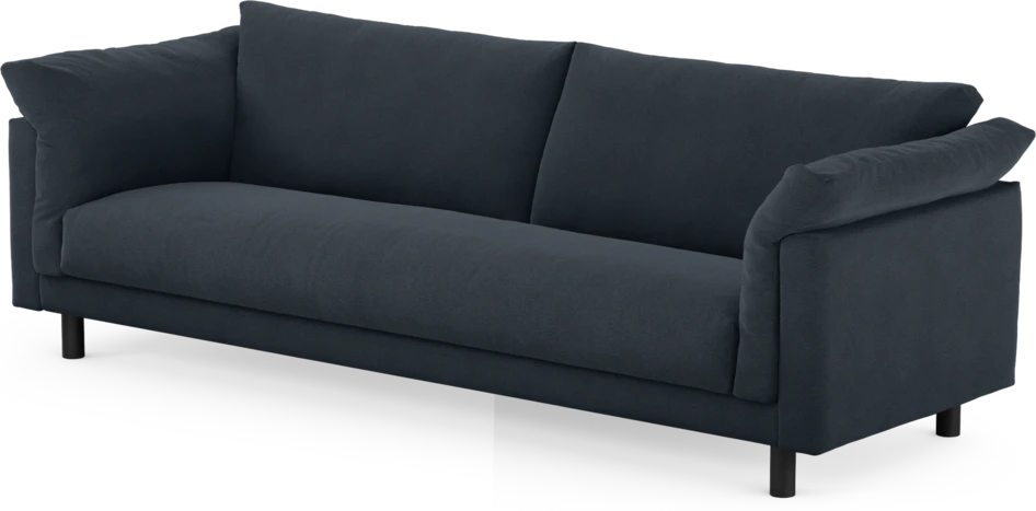 Cherrie - 4-sits soffa, hel dyna, fast klädsel - Blå