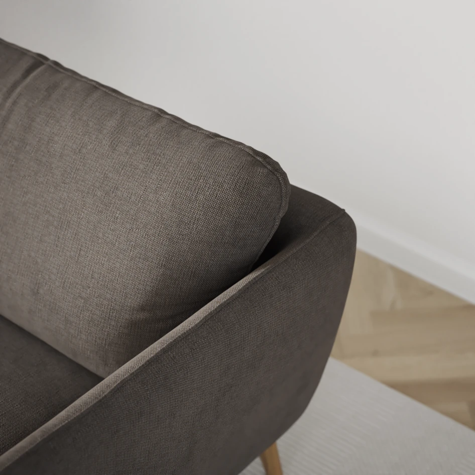 Madison Lux - 2-sits soffa med divan vänster och höger - Brun