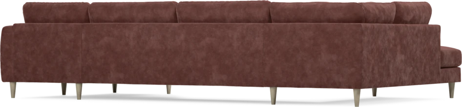 Bridge - 3-sits soffa med divan vänster och schäslong höger - Röd