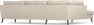 County - 2,5-sits soffa med divan vänster - Beige