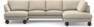 Madison Lux - 2-sits soffa med schäslong vänster och divan höger - Beige
