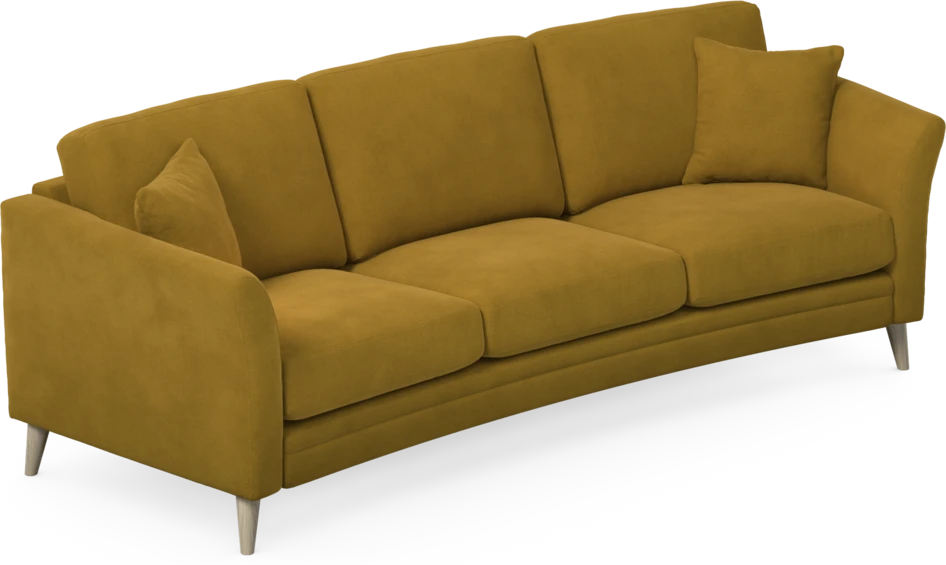 Eden - 3-sits soffa svängd - Gul