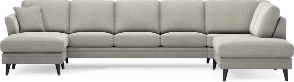 Eden - 3-sits soffa med schäslong vänster och divan höger - Grå