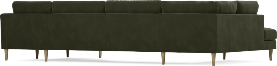 Bridge - 3-sits soffa med divan vänster och schäslong höger - Grön