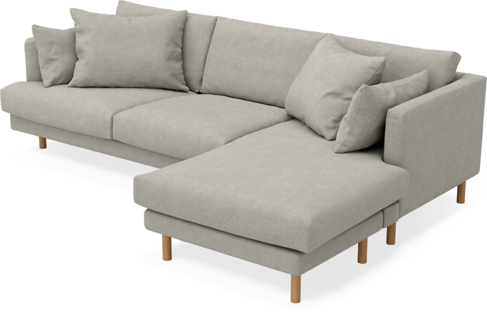 Harper - 4-sits med schäslong höger  - Beige
