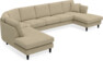 Eden - 3-sits soffa med divan vänster och schäslong höger - Beige