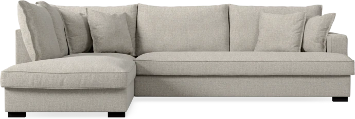 Mila, 3-sits soffa med divan vänster, hel dyna