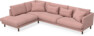 Harper - 3-sits soffa med divan vänster - Rosa