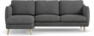 Madison Lux - 2-sits soffa med schäslong vänster - Vit