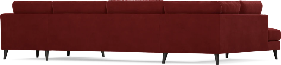Bridge - 3-sits soffa med divan vänster och schäslong höger - Röd