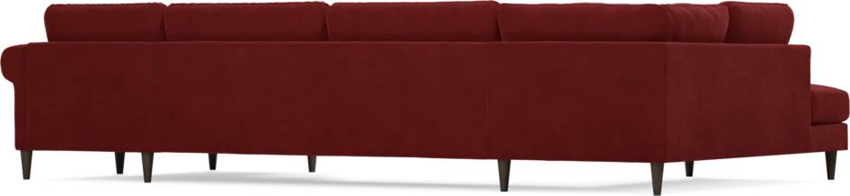 Bridge - 3-sits soffa med divan vänster och schäslong höger - Röd
