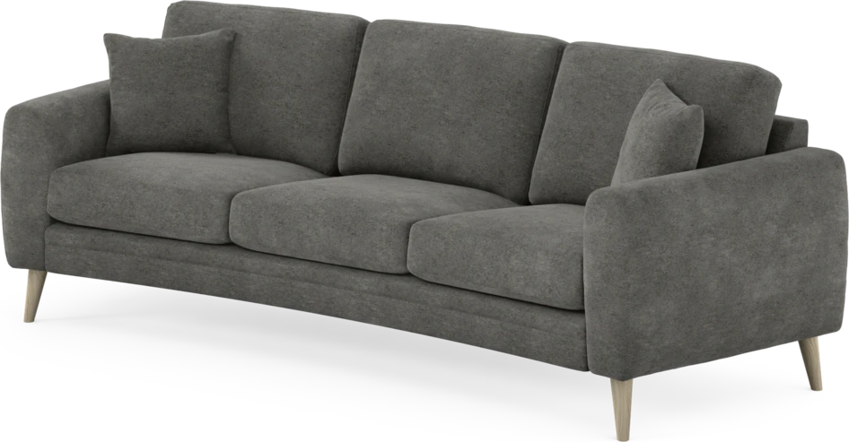 Eden - 3-sits soffa svängd - Grå