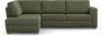 Friday - 2,5-sits soffa med divan vänster - Grön