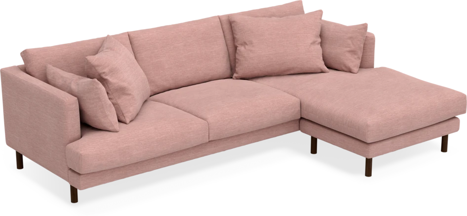 Harper - 4-sits med schäslong höger  - Rosa