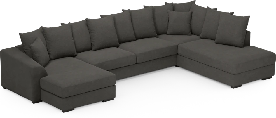 Town - 3-sits soffa med divan höger och schäslong vänster - Brun