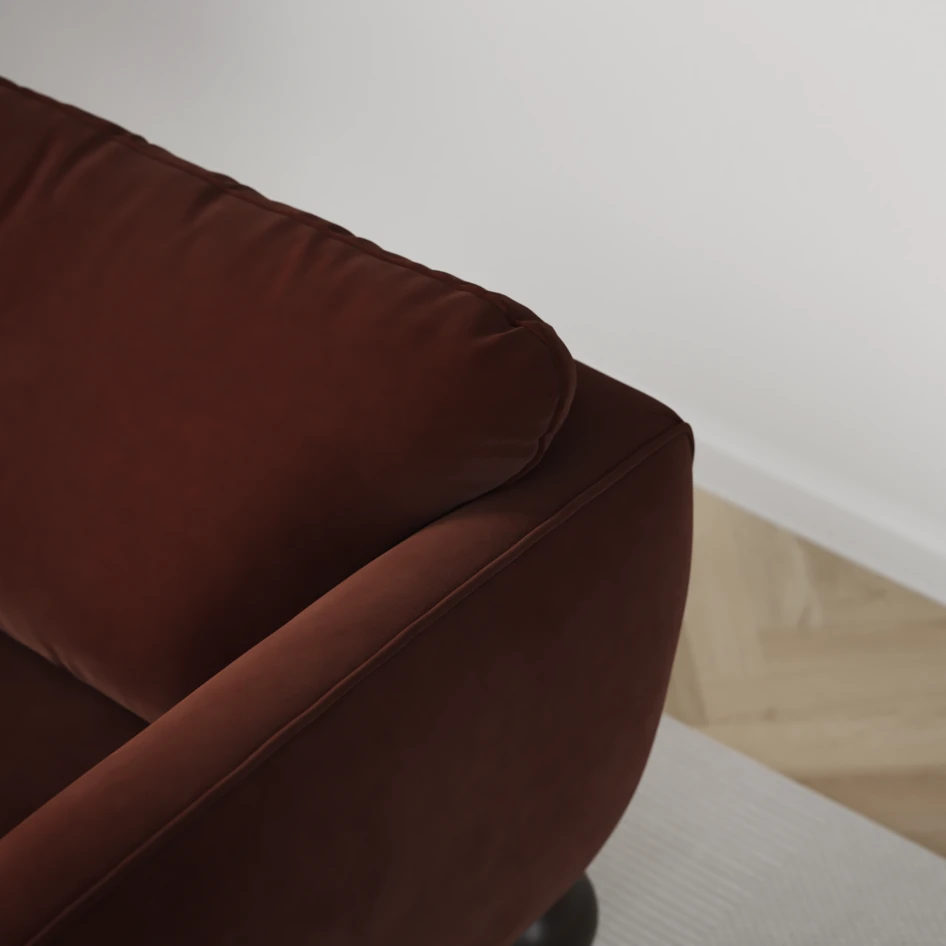 Madison Lux - Hörnsoffa 2+3-sits, hörn 2 - Orange