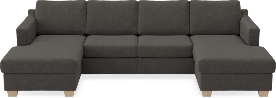 Friday - 2-sits soffa med två schäslonger - Grå