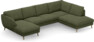 Madison Lux - 2-sits soffa med schäslong vänster och divan höger - Grön