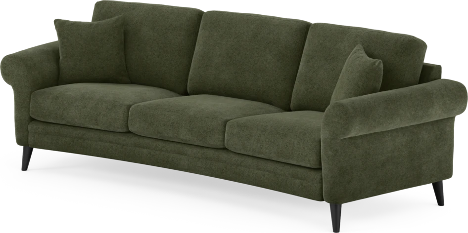 Eden - 3-sits soffa svängd - Grön