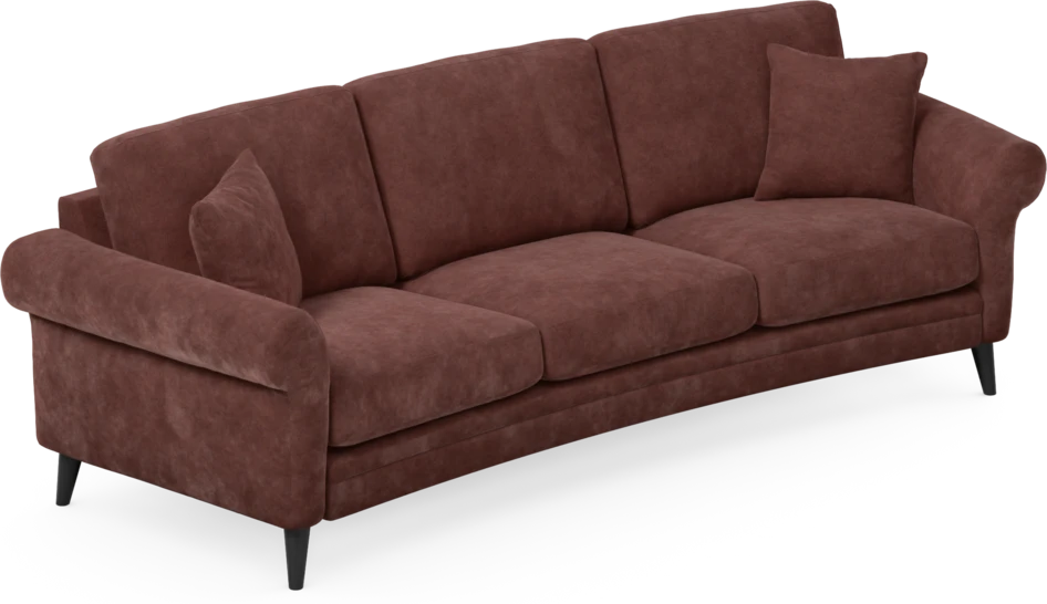 Eden - 3-sits soffa svängd - Röd