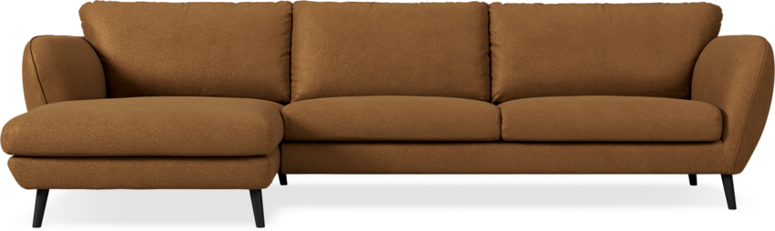 Madison Lux - 3-sits soffa med schäslong vänster - Brun