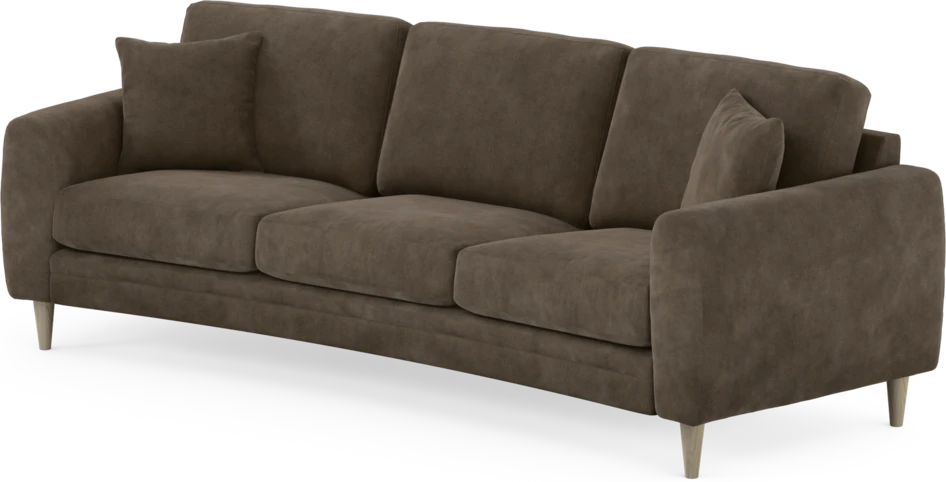 Eden - 3-sits soffa svängd - Brun